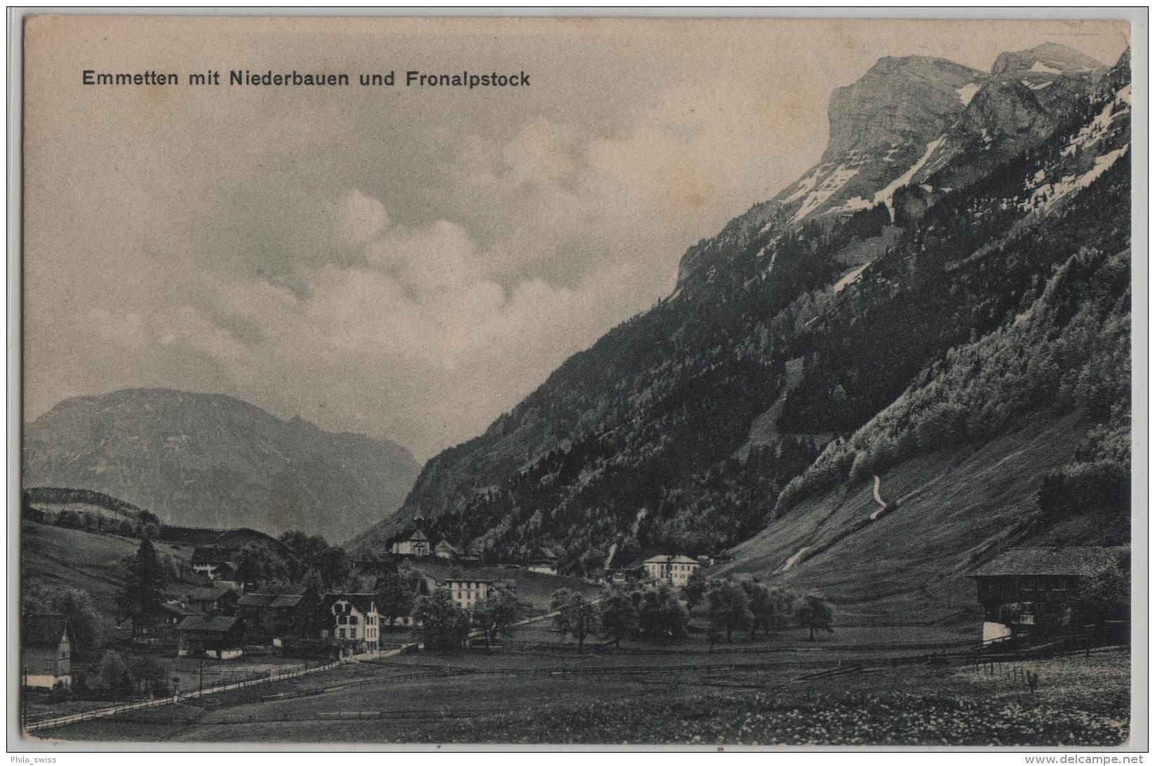 Emmetten Mit Niederbauen Und Fronalpstock - Photo: Engelberger No. 1562 - Emmetten