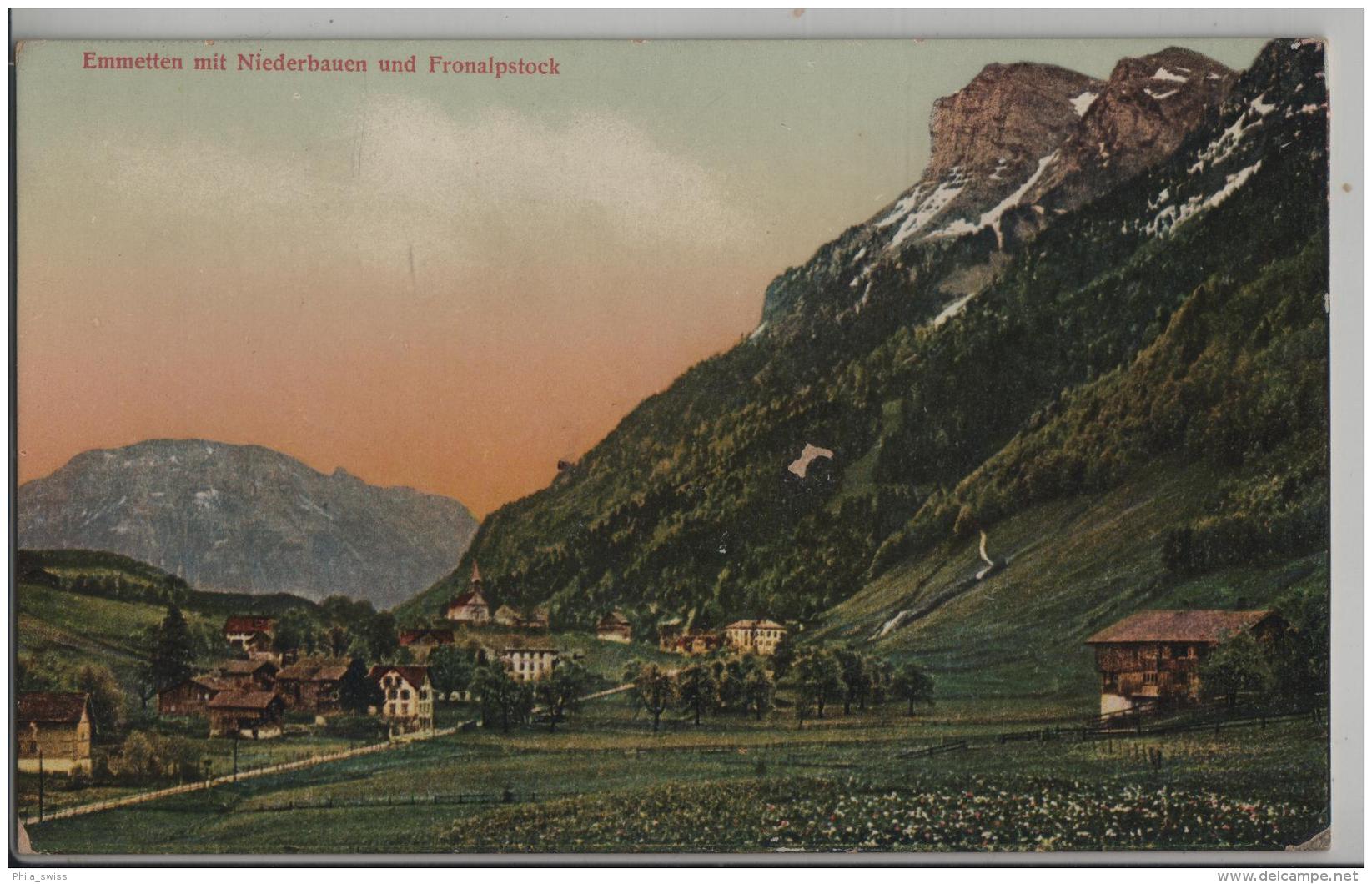 Emmetten Mit Niederbauen Und Fronalpstock - Photo: Engelberger No. 2047 - Emmetten