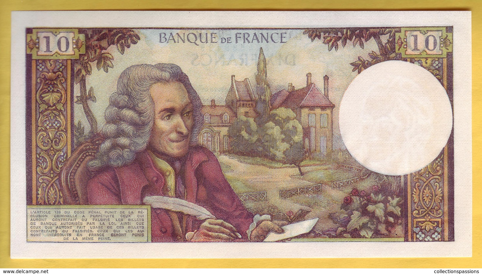 BILLET FRANCAIS - 10 Francs Voltaire 2-12-1971 NEUF - 10 F 1963-1973 ''Voltaire''