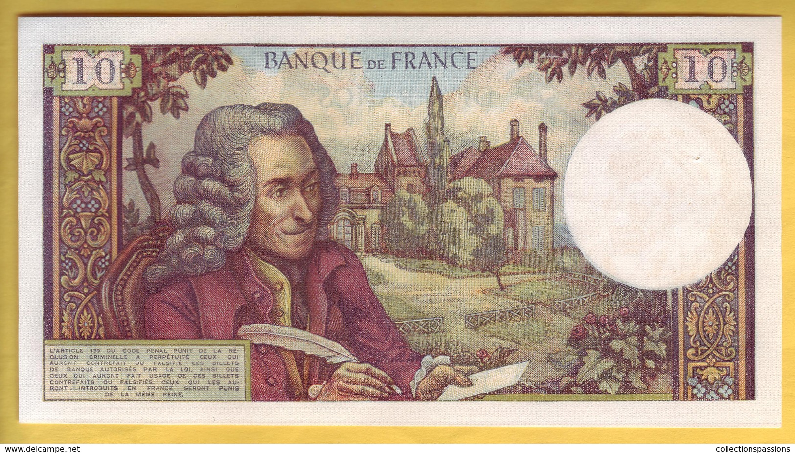 BILLET FRANCAIS - 10 Francs Voltaire 6-12-1973 SPL - 10 F 1963-1973 ''Voltaire''