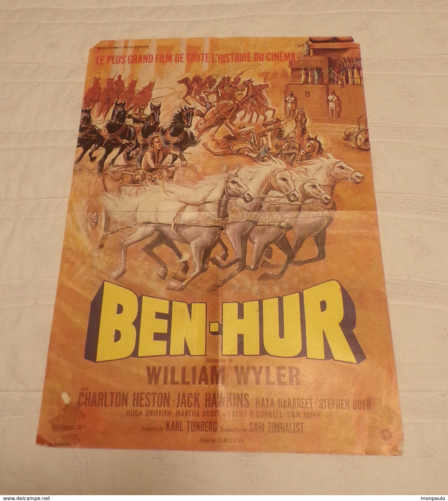 Affiches. Affiches De Cinéma. Ben-Hur Avec Charlton Heston (Réalisation William Wyler) - Plakate