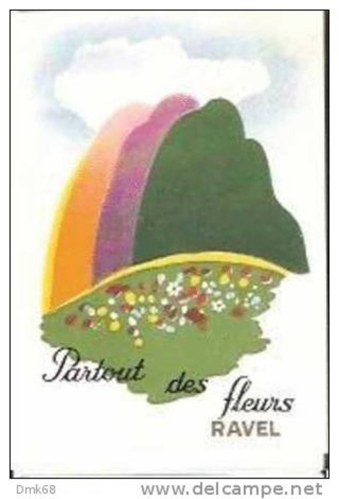 VINTAGE PERFUME FRENCH LABEL - RAVEL ´´ PARTOUT DES FLEURS ´´ - Etiquettes