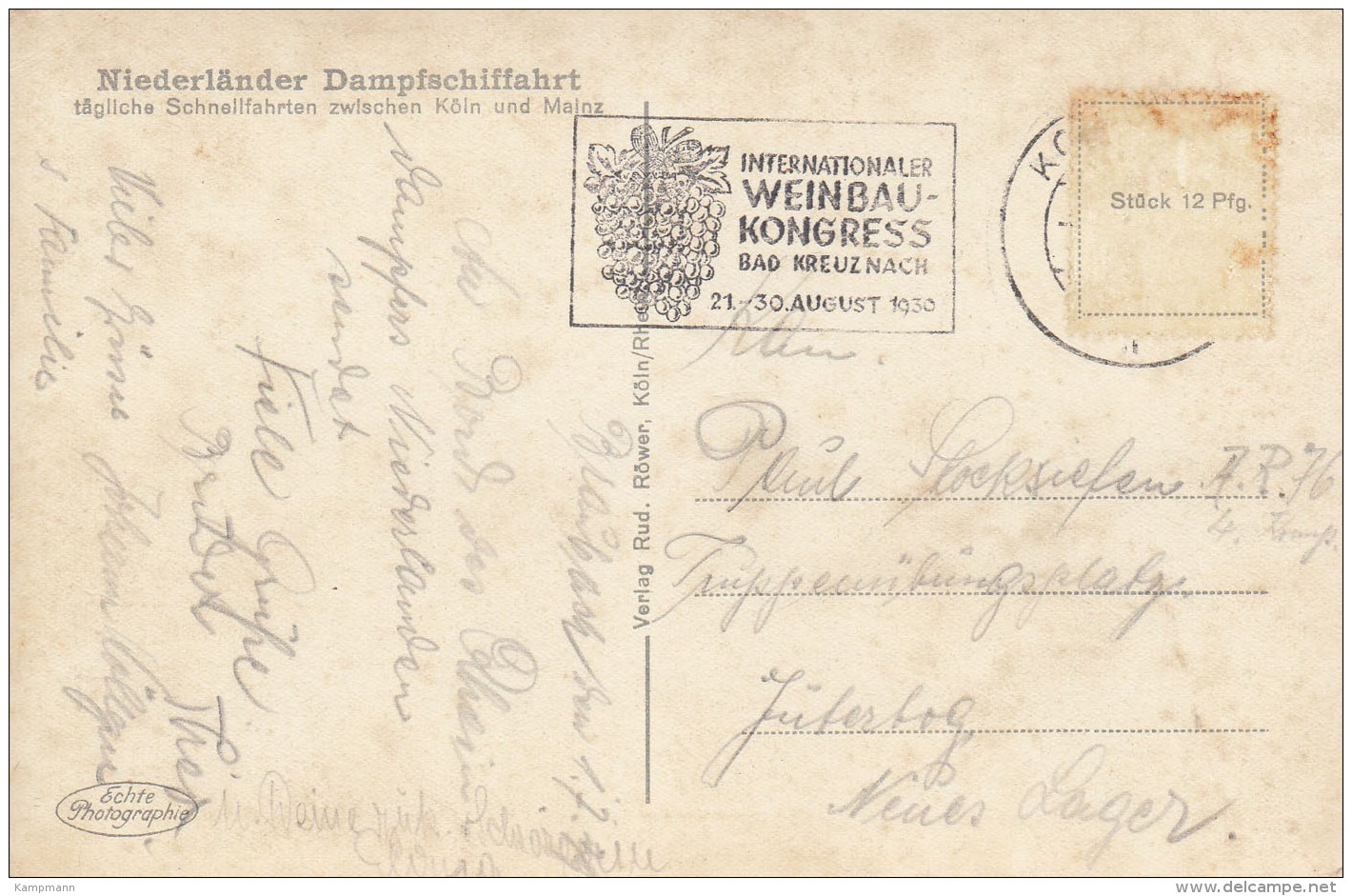 Speisesalon Auf Dem Personendampfer "De Nederlander",gelaufen 1930 - Passagiersschepen