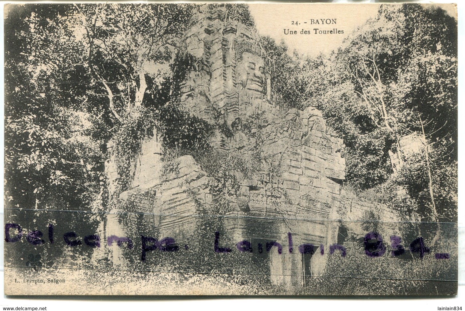 - 24 - Cambodge - Indochine - Angkor-Vat,  Le Bayon-  Une Des Tourelles, Peu Courante, , Non écrite, TBE, Scans.. - Cambodge