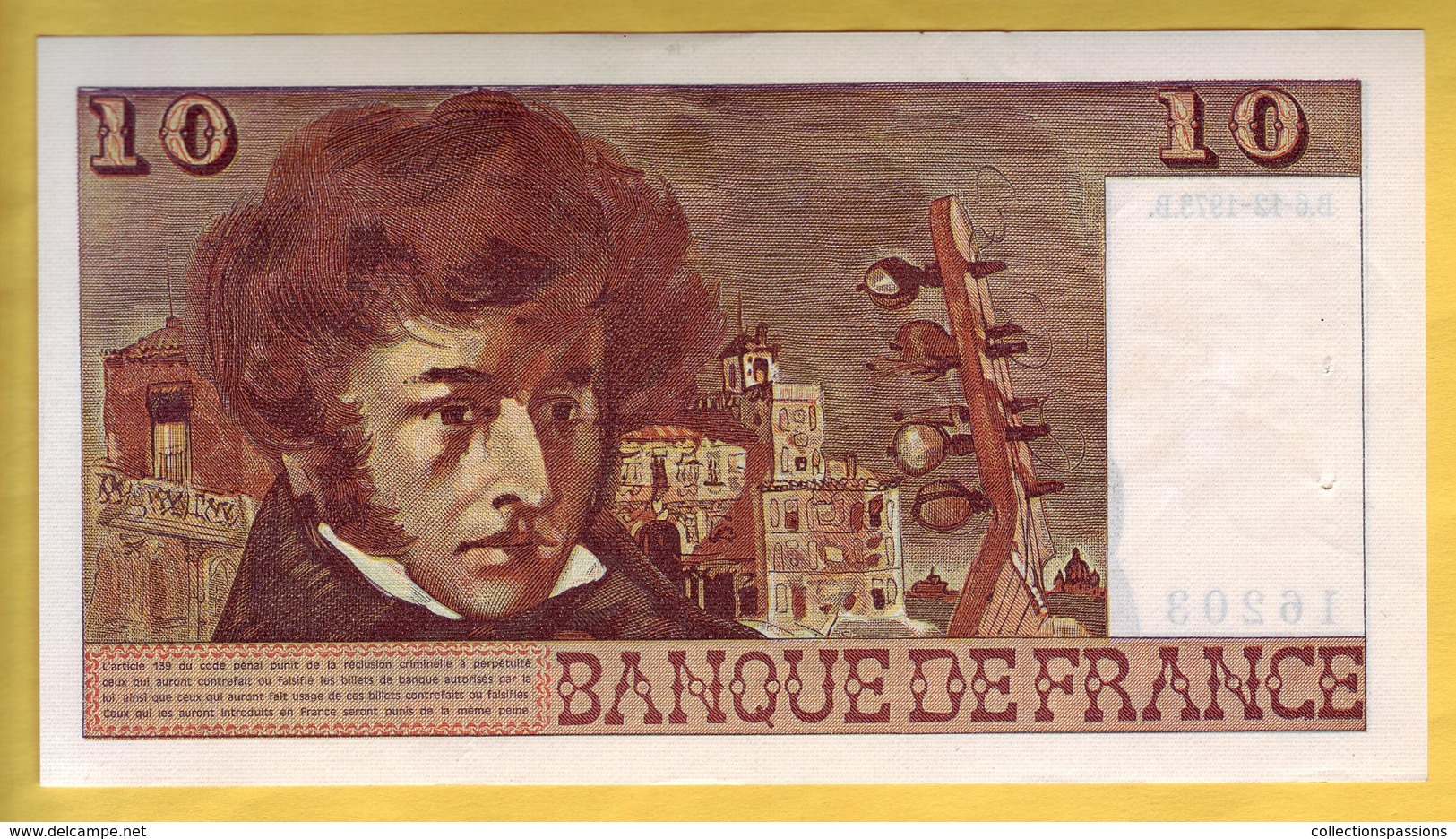 BILLET FRANCAIS - 10 Francs Berlioz 6-12-1973 SUP+ - 10 F 1972-1978 ''Berlioz''