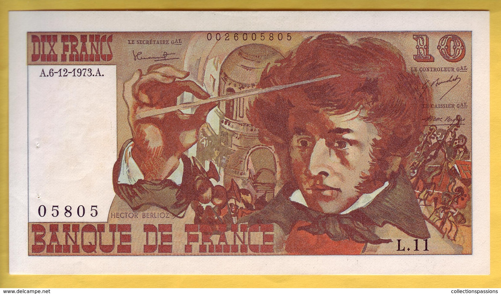 BILLET FRANCAIS - 10 Francs Berlioz 6-12-1973 SUP+ - 10 F 1972-1978 ''Berlioz''