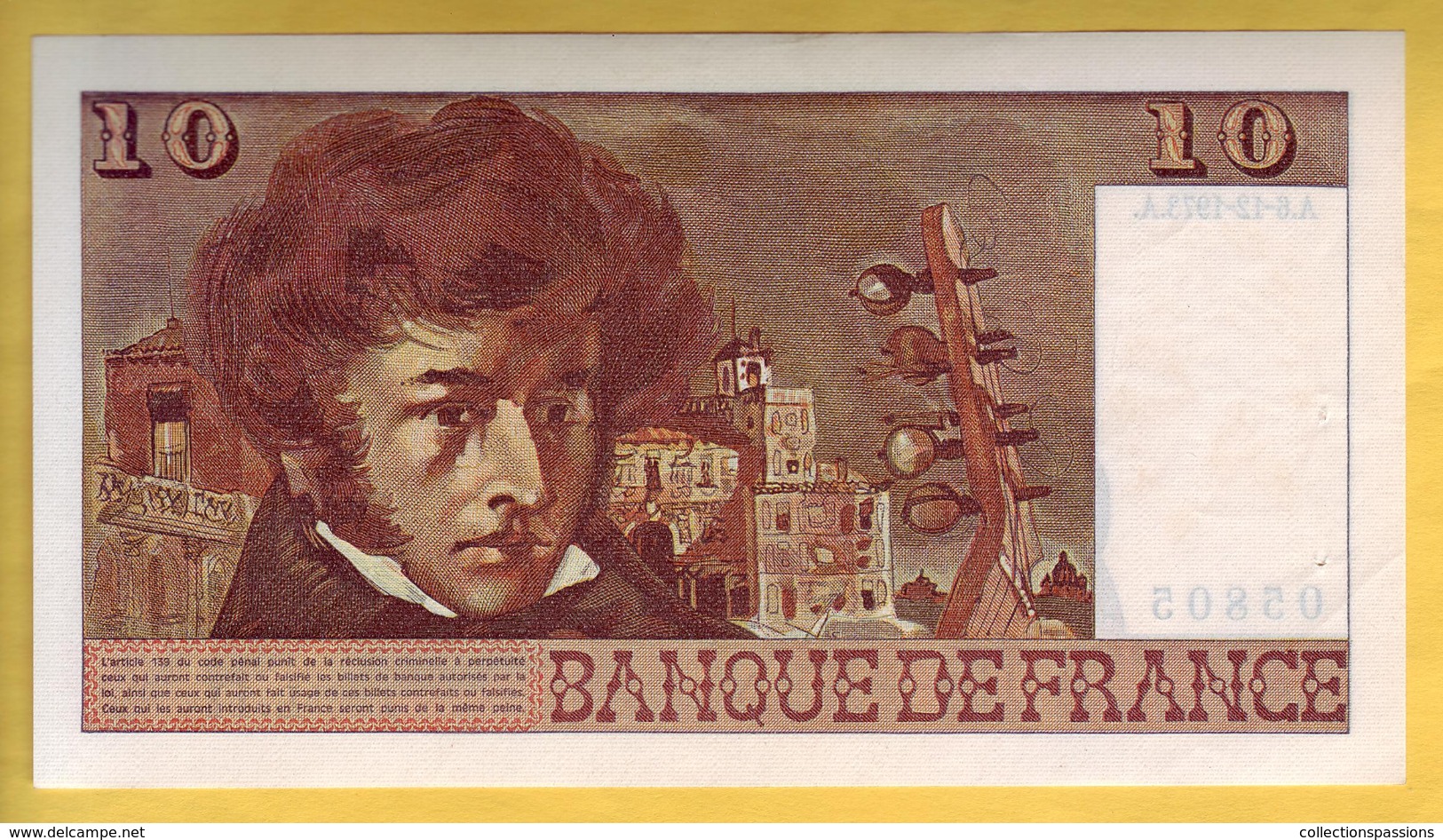 BILLET FRANCAIS - 10 Francs Berlioz 6-12-1973 SUP+ - 10 F 1972-1978 ''Berlioz''