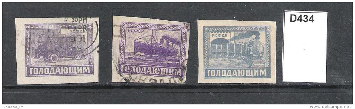 Russia 1922 Famine Relief 3 Values - Gebraucht