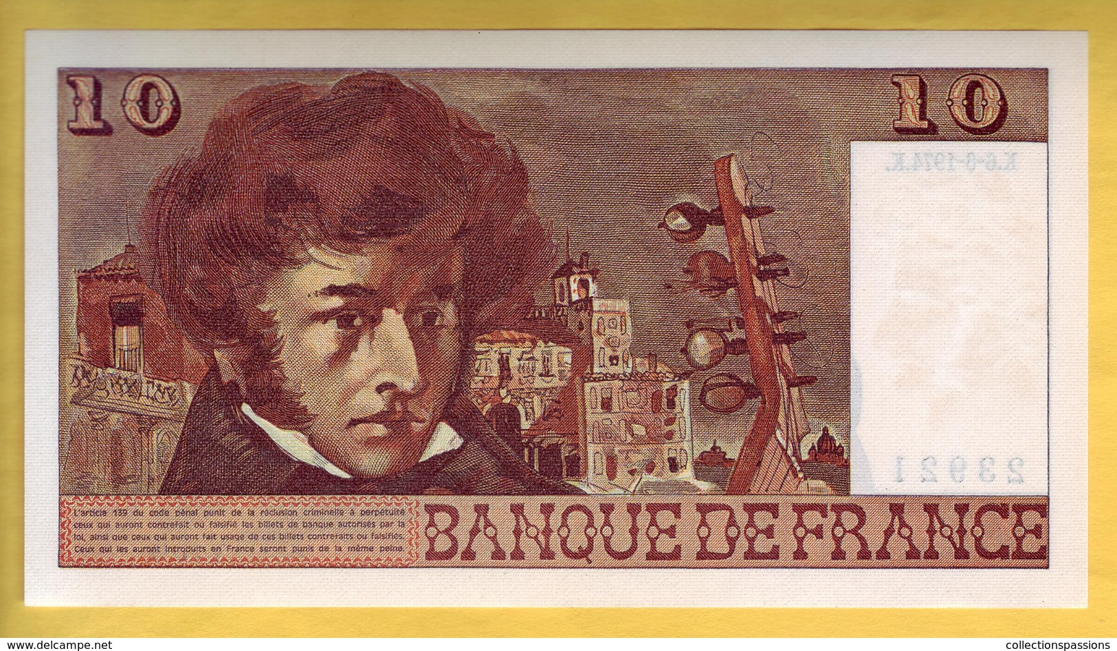 BILLET FRANCAIS - 10 Francs Berlioz 6-6-1974 NEUF - 10 F 1972-1978 ''Berlioz''