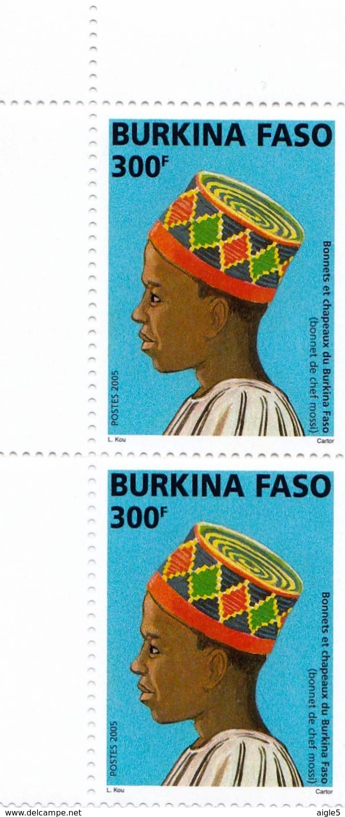 2005- BURKINA FASO - Chapeau Et Bonnet Du Burkina Faso ( Bonnet De Chef Mossi) - Agriculture