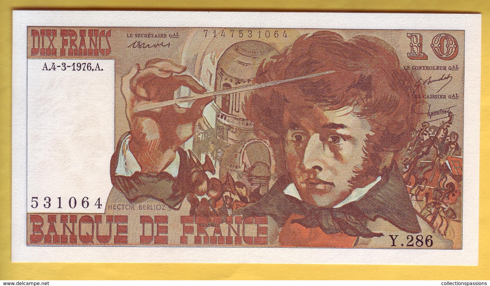 BILLET FRANCAIS - 10 Francs Berlioz 4-3-1976 SPL - 10 F 1972-1978 ''Berlioz''