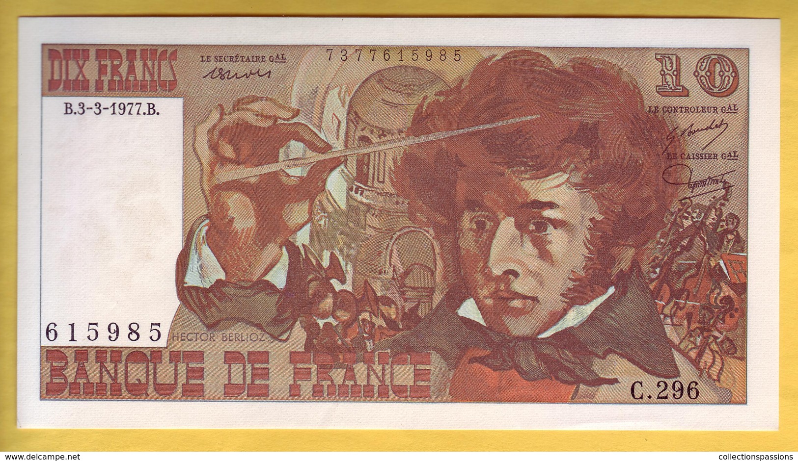 BILLET FRANCAIS - 10 Francs Berlioz 3-3-1977 SPL - 10 F 1972-1978 ''Berlioz''