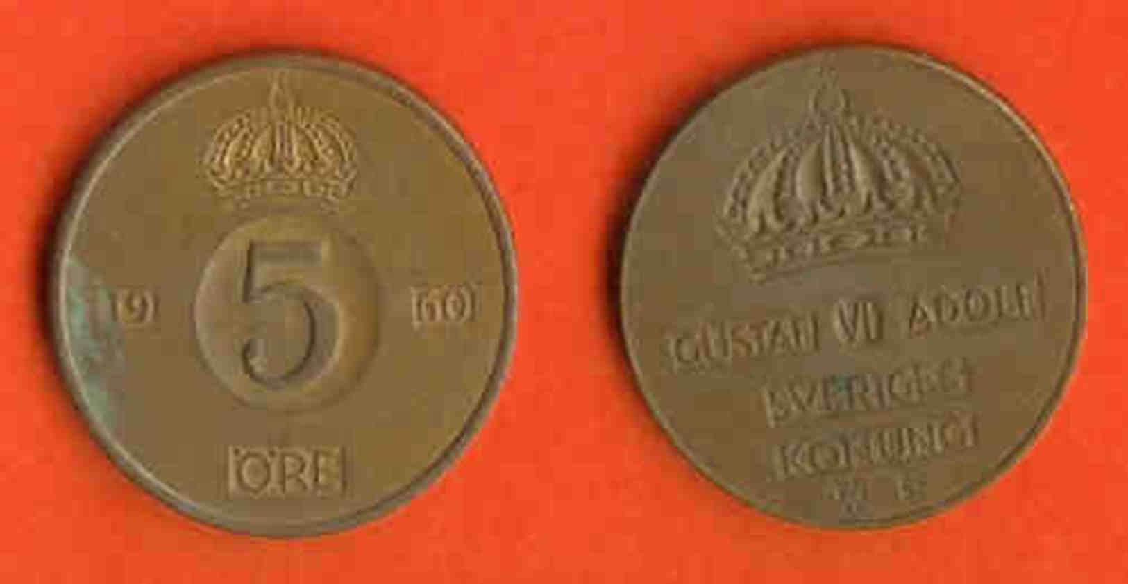 SWEDEN 1952 Coin 5 Ore Bronze KM 822 C423 - Svezia