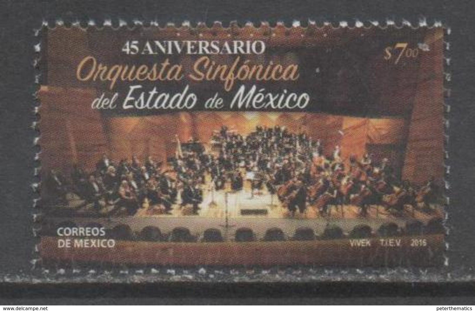 MEXICO, 2016, MNH, MUSIC, MEXICO SYMPHONY ORCHESTRA, 1v - Music