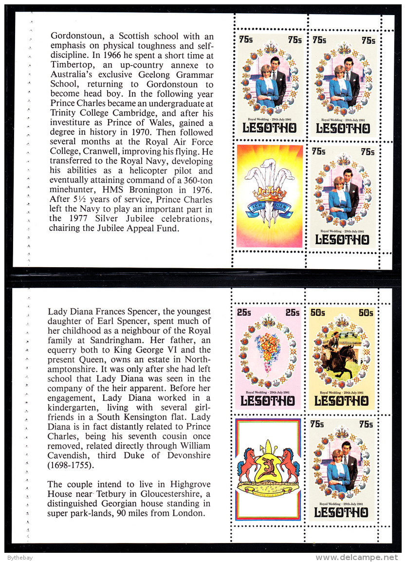 Lesotho MNH 1981 #335a, #336a, #337b-c Charles And Diana Royal Wedding - Lesotho (1966-...)