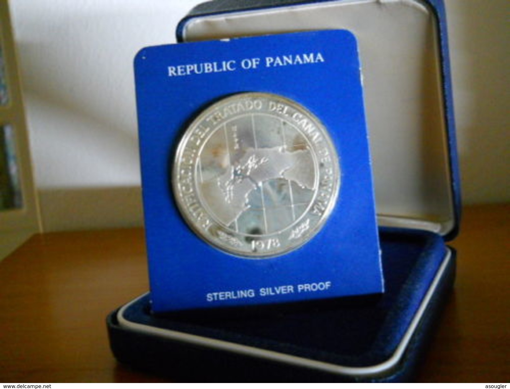 PANAMA 10 BALBOAS 1978 SILVER PROOF "PANAMA CANAL TREATY RETIFICATION" "free Shipping Via Registered Air Mail" - Panamá