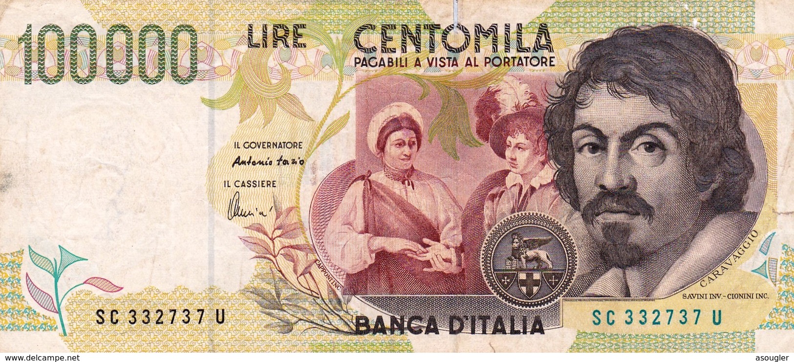 ITALY 100000 LIRE 1994 P-117b F "free Shipping Via Registered Air Mail" - 100.000 Lire