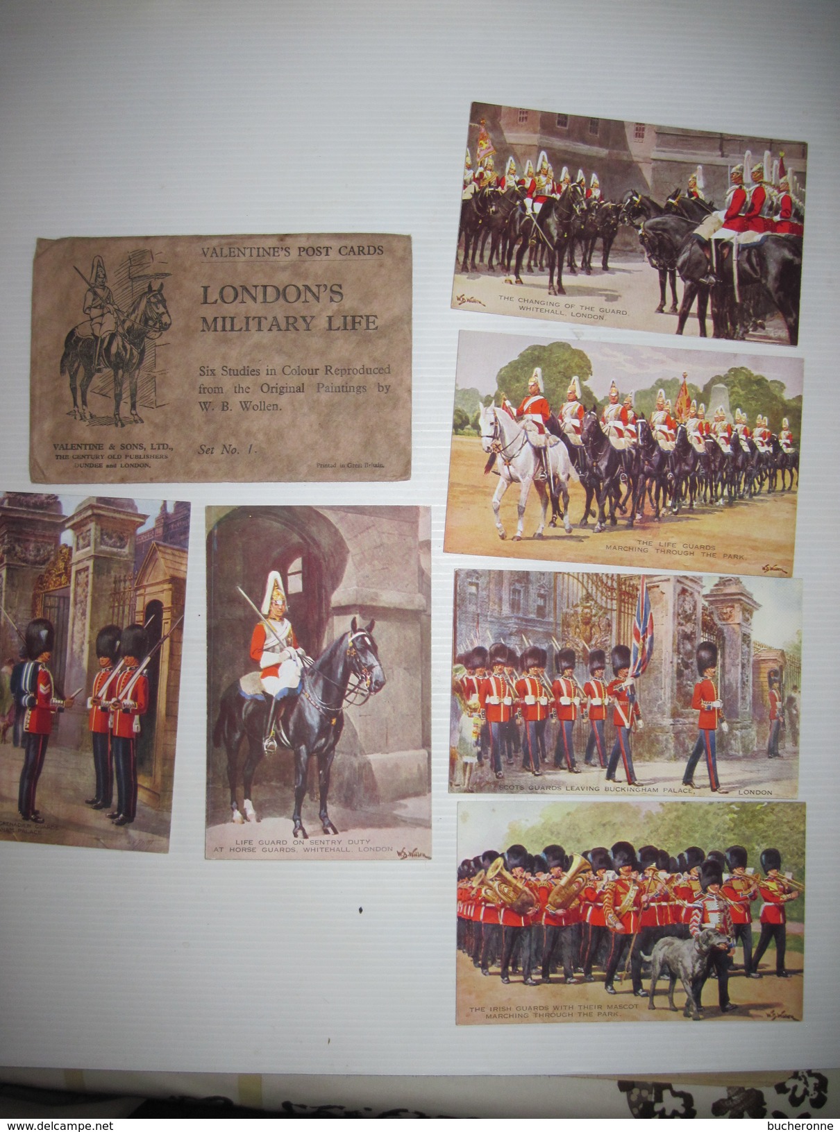 6 CPA  SCOTS GUARDS LEAVING BUCKINGHAM PALACE LONDON Etc  1912 T.B.E. Et Enveloppe - Other & Unclassified
