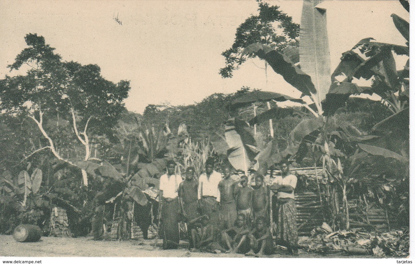 POSTAL DE GUINEA ESPAÑOLA DE LOS ALREDEDORES DE MOMBE (EXPO IBERO-AMERICANA SEVILLA 1929) - Equatorial Guinea