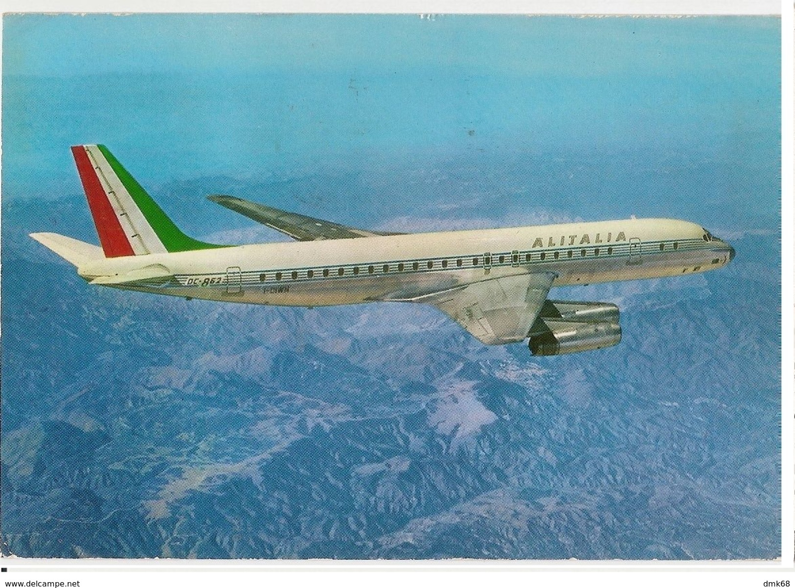 ALITALIA AIR LINES - DOUGLAS DC-8/62 - VINTAGE POSTCARD ( 825 ) - 1946-....: Moderne