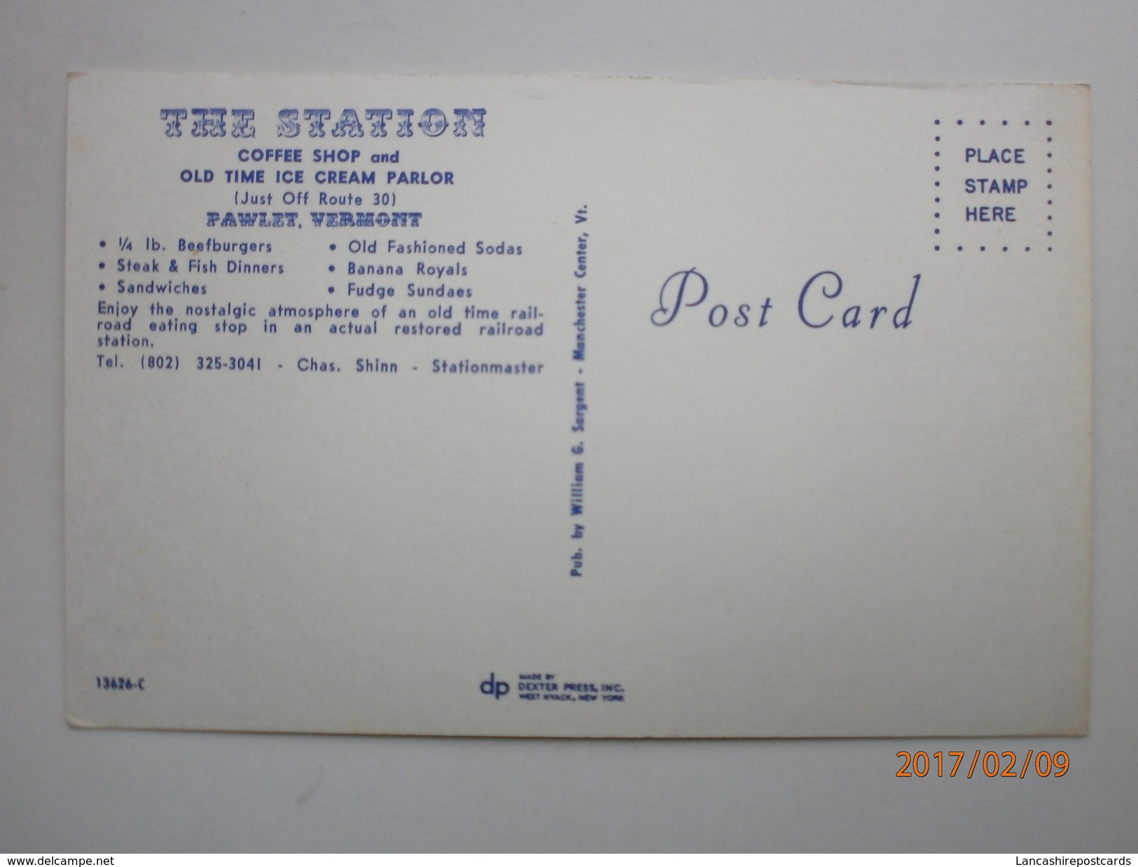 Postcard The Station Pawlet Rutland County Vermont Ex Railroad Station Off Route 30 My Ref B1735 - Rutland