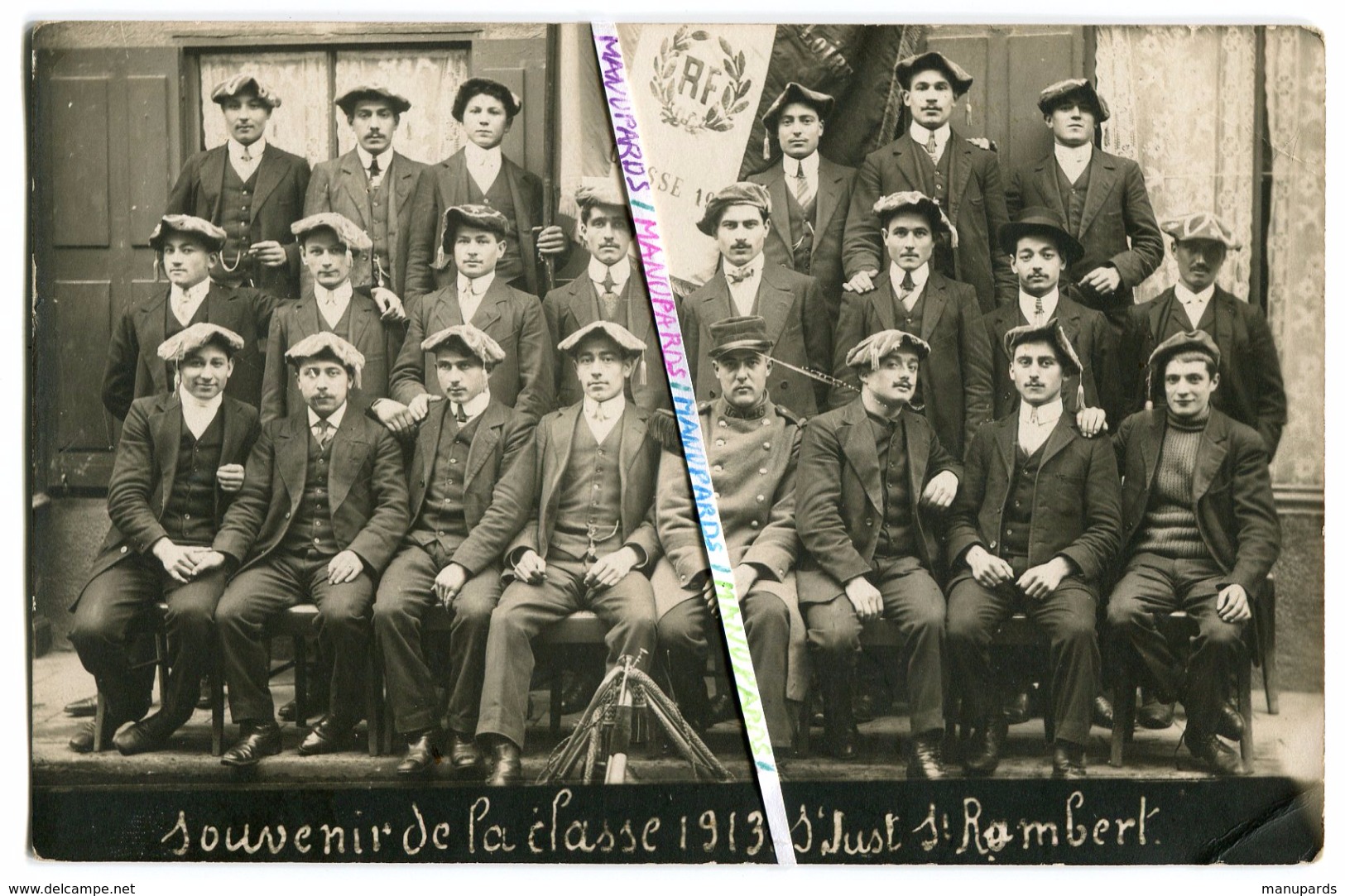 42 SAINT JUST SAINT RAMBERT / CARTE PHOTO / CLASSE 1913/ 16e RI ( MONTBRISON / CLT FERRAND )/ 16e REGIMENT D' INFANTERIE - Saint Just Saint Rambert