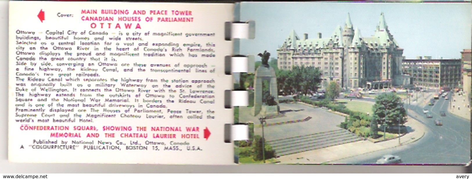 Picture Booklet Of Beautiful, Ottawa, Ontario  Canada's Capital City - North America