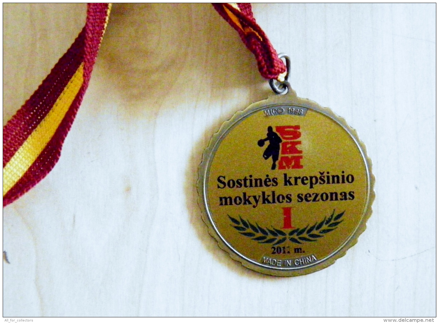 Basketball Sport Medal From Lithuania - Otros & Sin Clasificación