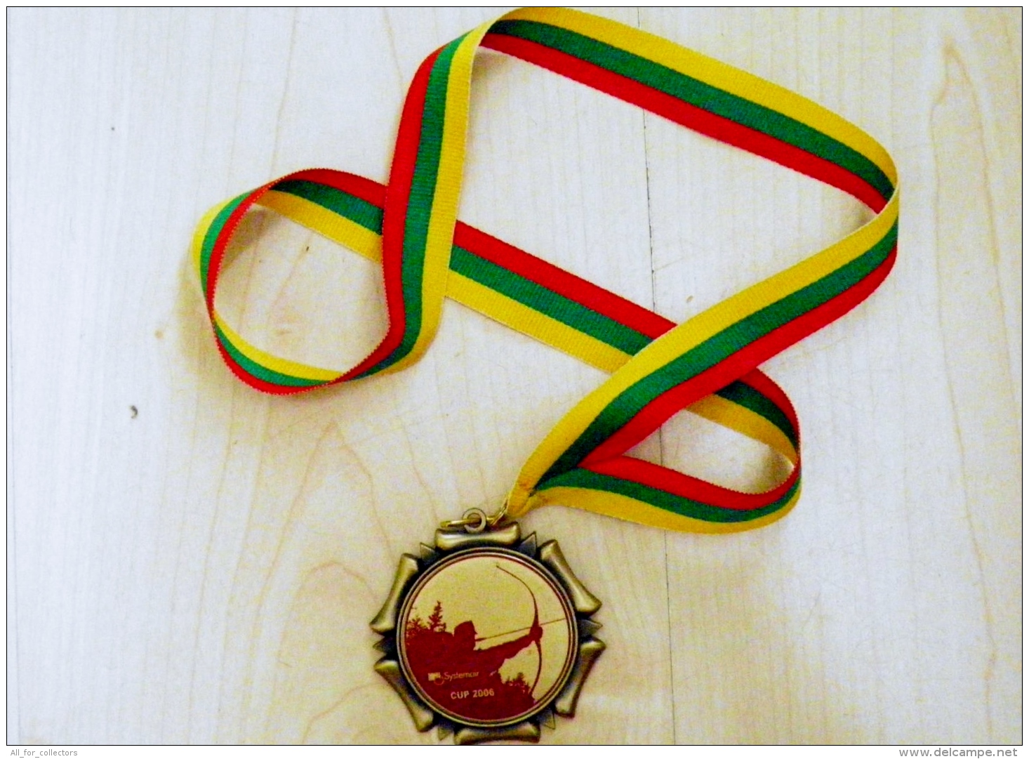 Archery Shooting Sport Medal From Lithuania Championship 2006 1st Place - Tir à L'Arc