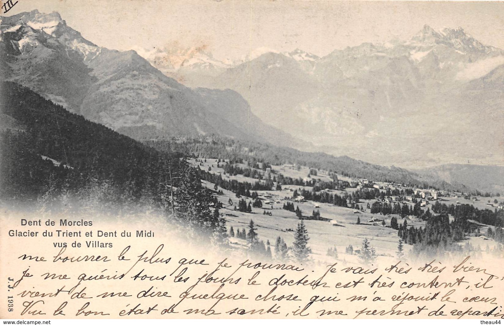 ¤¤  -   SUISSE  -   Dent De Morcles  - Glacier Du Trient Et Dent Du Midi Vus De Villars En 1900  -  ¤¤ - Morcles