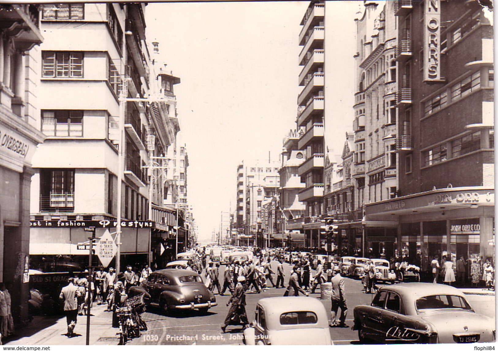 AFRIQUE DU SUD - JOHANNESBURG - PRITCHARD STREET - CARTE POSTALE PAR AVION POUR LA SUISSE 11-1-1958 - Briefe U. Dokumente