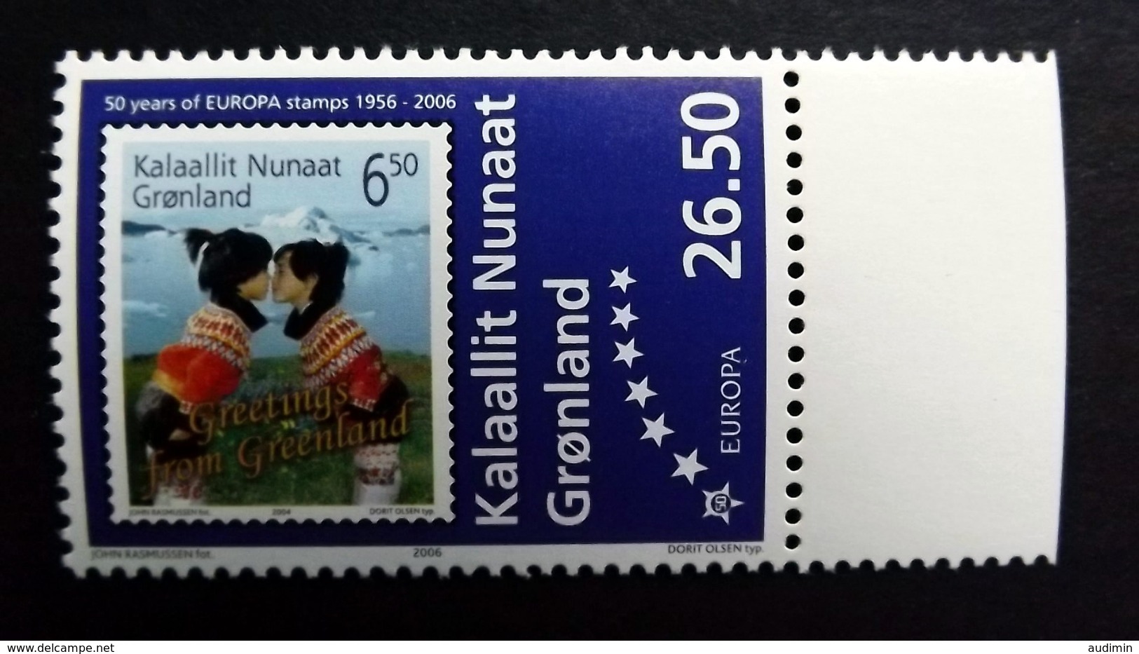 Grönland 457 **/mnh, 50 Jahre Europamarken - Nuevos