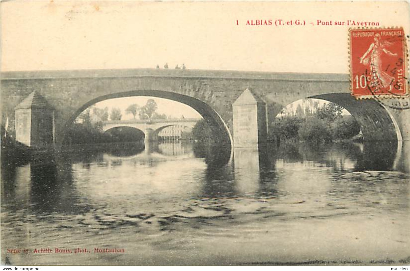 Tarn Et Garonne - Ref- A308 - Albias - Pont Sur L Aveyron - Ponts - Carte Bon Etat - - Albias