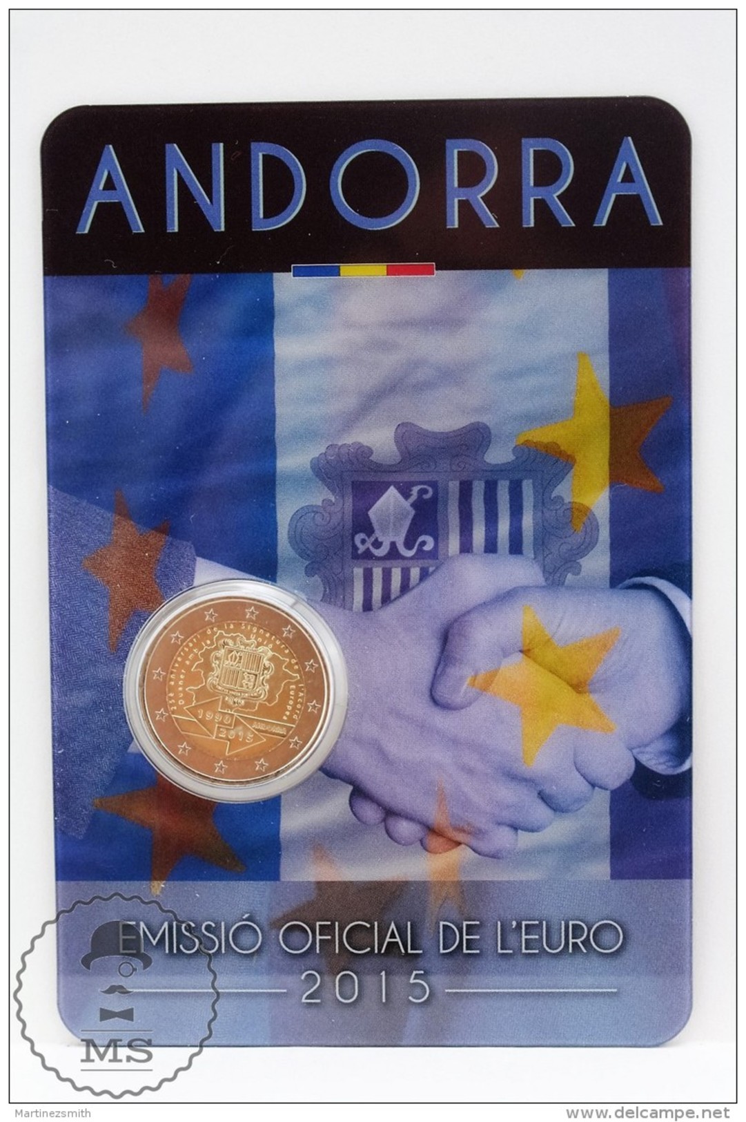 Andorra 2 Euro Coin 2015 -  Numbered Coincard / Blister - Customs Agreement With EU - Andorra