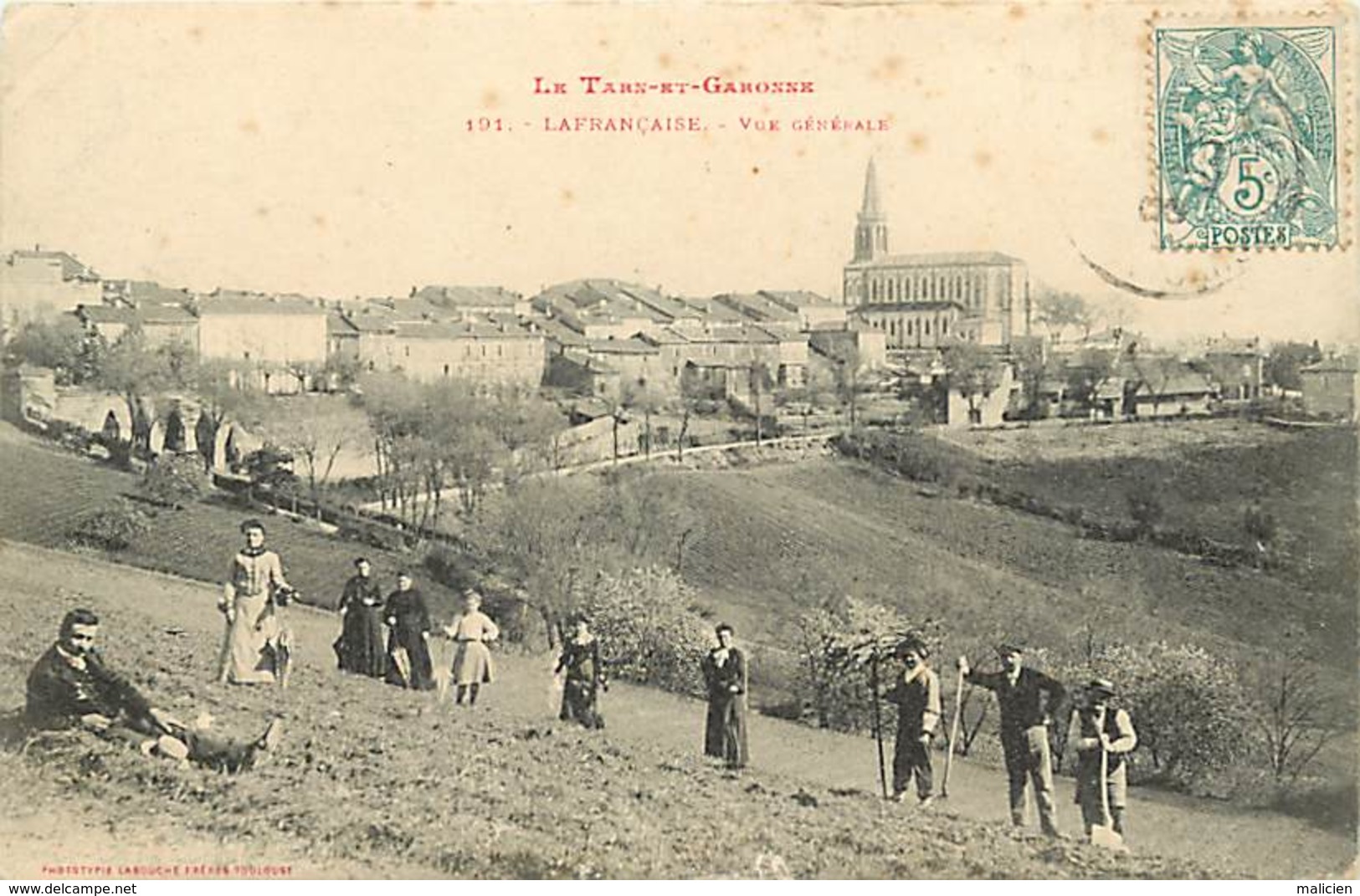 Tarn Et Garonne - Ref- A303 - Lafrancaise - Lafrançaise - Vue Generale - Carte Bon Etat - - Lafrancaise