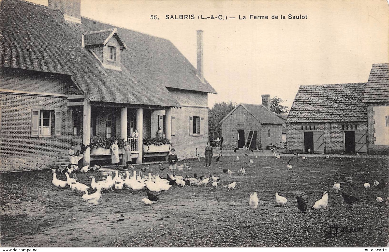 CPA 41 SALBRIS LA FERME DE LA SAULOT 1927 - Salbris