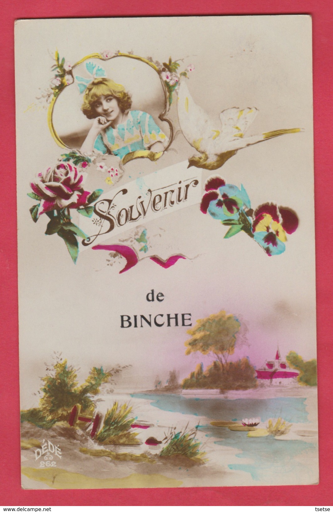 Binche - Souvenir De ... - Jolie Carte Fantaisie ( Voir Verso ) - Binche