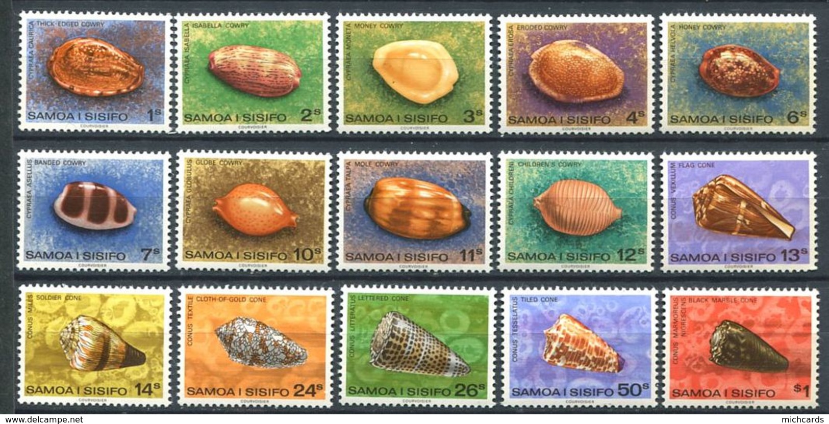 192 SAMOA 1978 - Yvert 413/27 - Coquillage -  Neuf ** (MNH) Sans Trace De Charniere - Samoa