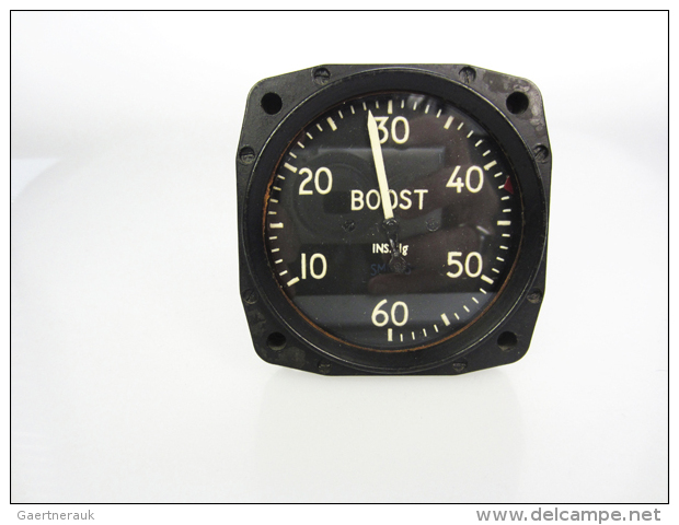 FLUG / BORDINSTRUMENTE, Royal-Air Force Boost Indicator Mftr. Smith. (D) - Non Classés