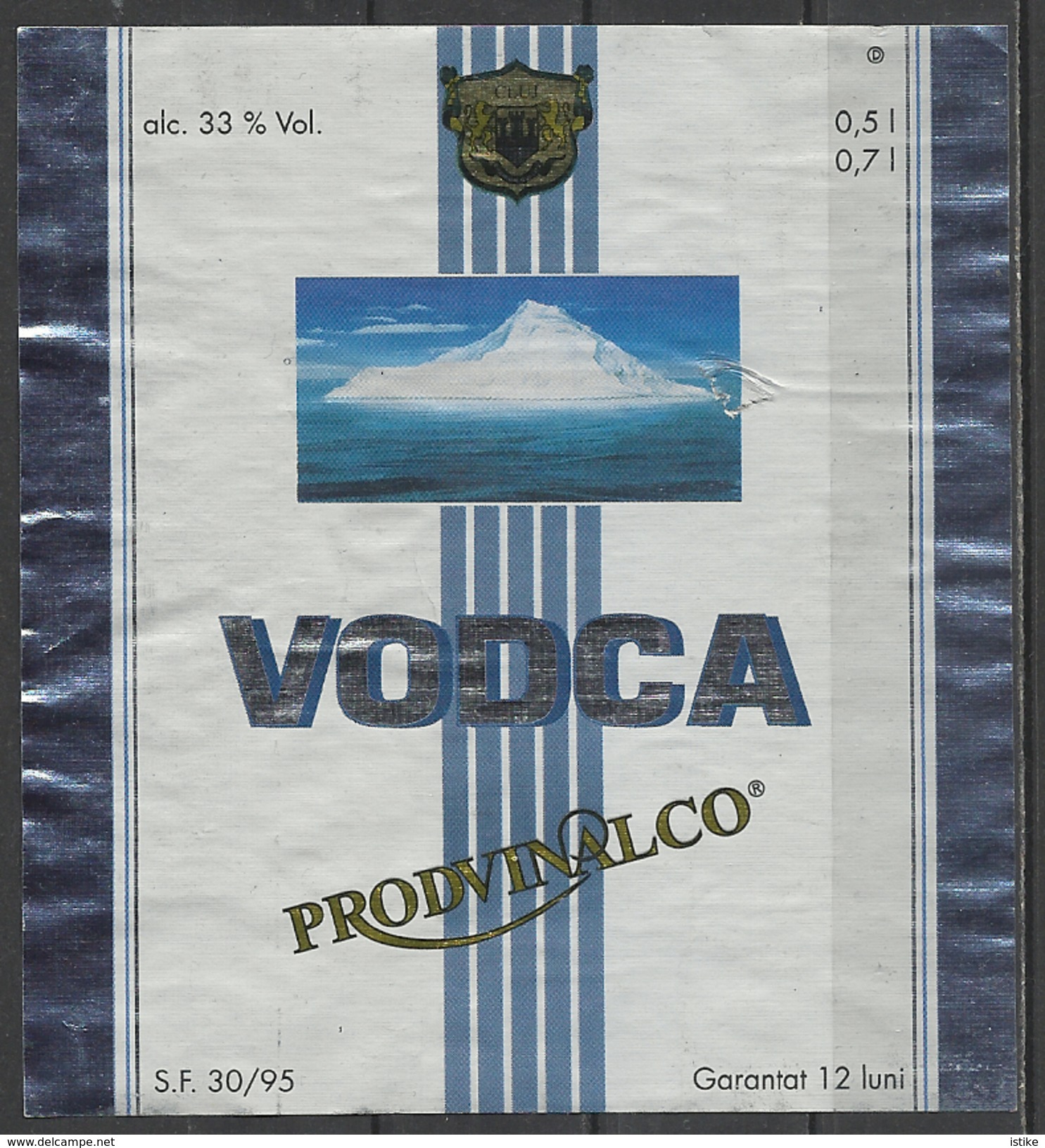Romania, Cluj, Kolozsvár, Prodvinalco Co.,  Vodca . - Alcohols & Spirits