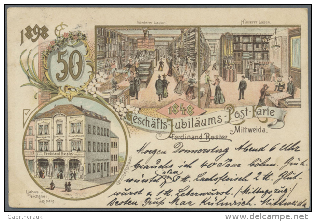 MITTWEIDA, Rochlitz Und Umgebung (alte PLZ 925/929), Reizvolle Partie Mit 22 Historischen Ansichtskarten Ab 1891.... - Autres & Non Classés
