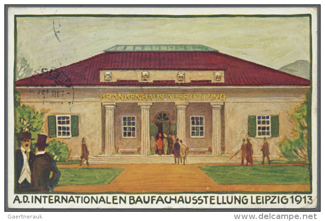 LEIPZIG, "Internationale Baufachausstellung 1913", 12 Verschiedene K&uuml;nstlerpostkarten, Gebraucht Und... - Autres & Non Classés