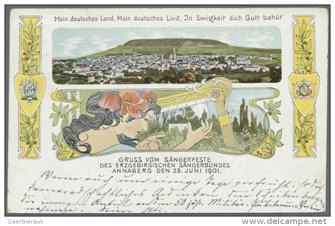 ERZGEBIRGE (alte PLZ 93/94), Hochwertiges Konvolut Mit 33 Historischen Ansichtskarten Ab 1890. Enthalten Sind... - Autres & Non Classés