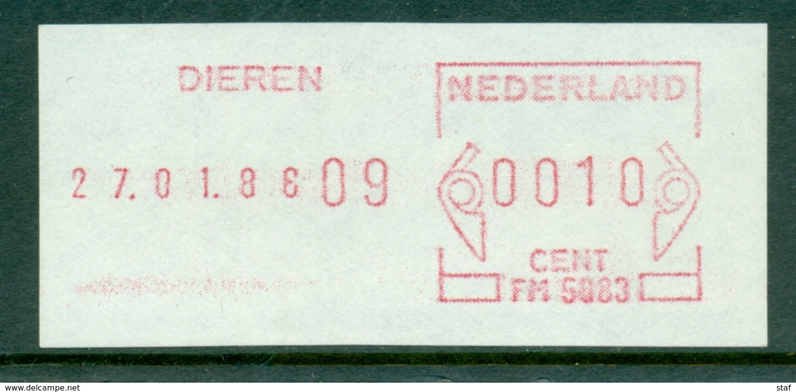 Loketstrook Dieren 1988 Postfris - Frankeermachines (EMA)