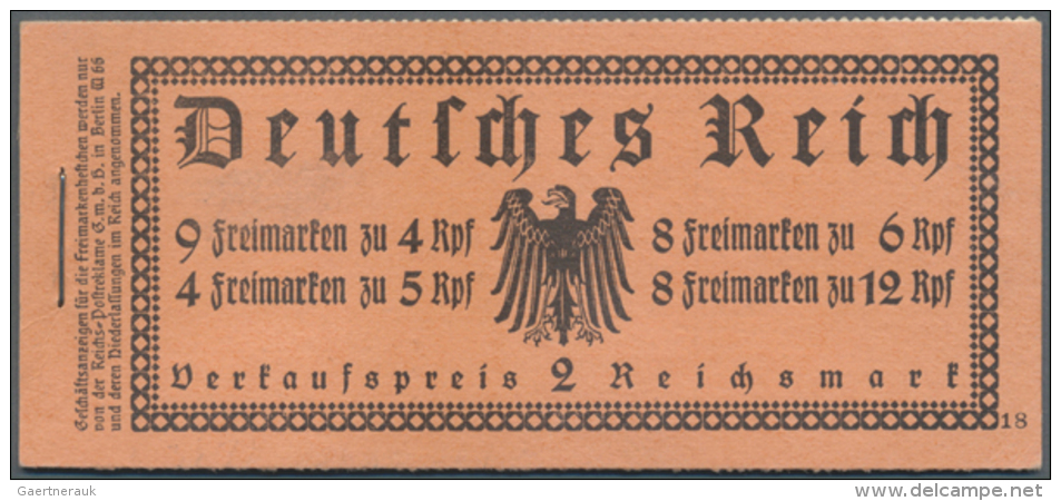 1932, Reichspr&auml;sidenten Markenheftchen Mit ONr. 18, Postfrisch, Pracht, 1200,- (D+) - Markenheftchen