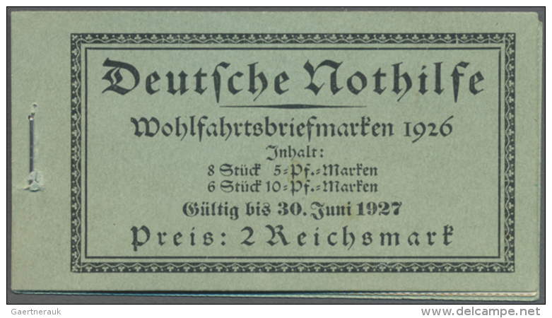 1926, MH 23.1 Ungebraucht/postfrisch, Pracht-MH Neu Geklammert, H-Bl. 55 Ein Wert Ungebraucht Bzw. Zwei Werte... - Markenheftchen