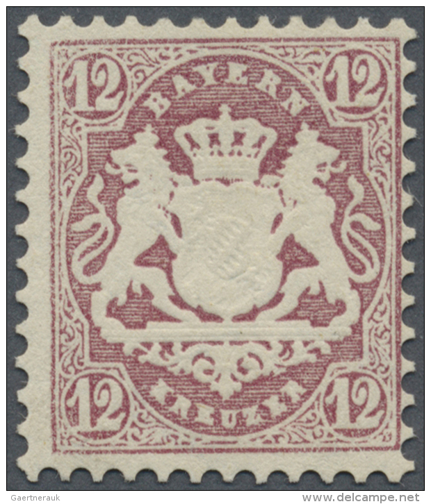 1870, 12 Kr. Violett Mit Wasserzeichen X (enge Rauten), Farbfrische Marke Mit Zeitgerechter Gummierung Und... - Other & Unclassified