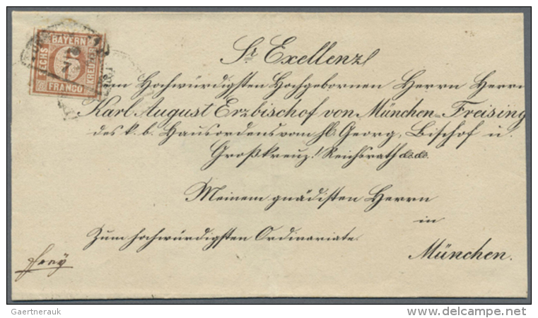 1849, 6 Kr. R&ouml;tlichbraun, Type I, Breitrandig Mit Zwischenlinien An Beiden Seiten, Auf Dekorativem... - Autres & Non Classés