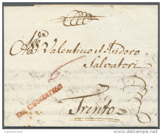 1779,  DE GUNZBURG, Roter L1, Auf Komplettem, Aktenfrischen Brief Mit Handschriftlicher Taxr&ouml;tel "6" Nach... - Sonstige & Ohne Zuordnung