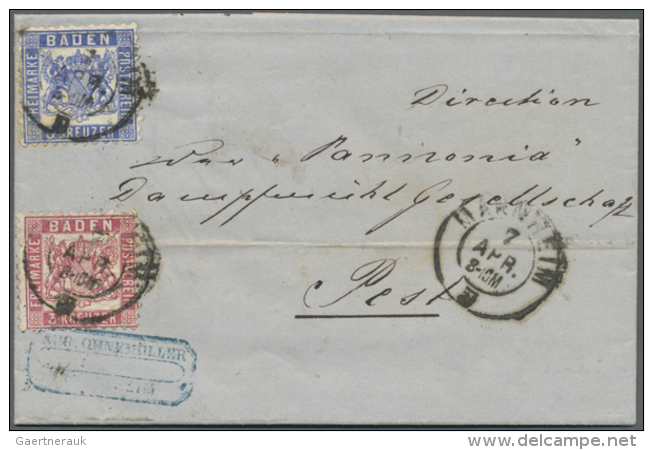 1862, 3 Kr Rot MiF Mit 6 Kr Ultramarin Auf Komplettem Faltbrief Mit Text Nach Pest/Ungarn, Die Marken Sind... - Sonstige & Ohne Zuordnung